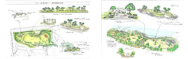 フローラルガーデン構想提案図　知名町（沖永良部島）